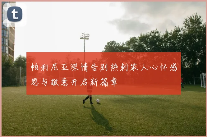 帕利尼亚深情告别热刺家人心怀感恩与敬意开启新篇章